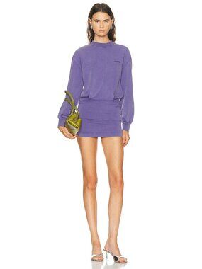 THE ATTICO Sweatshirt Mini Dress in Purple